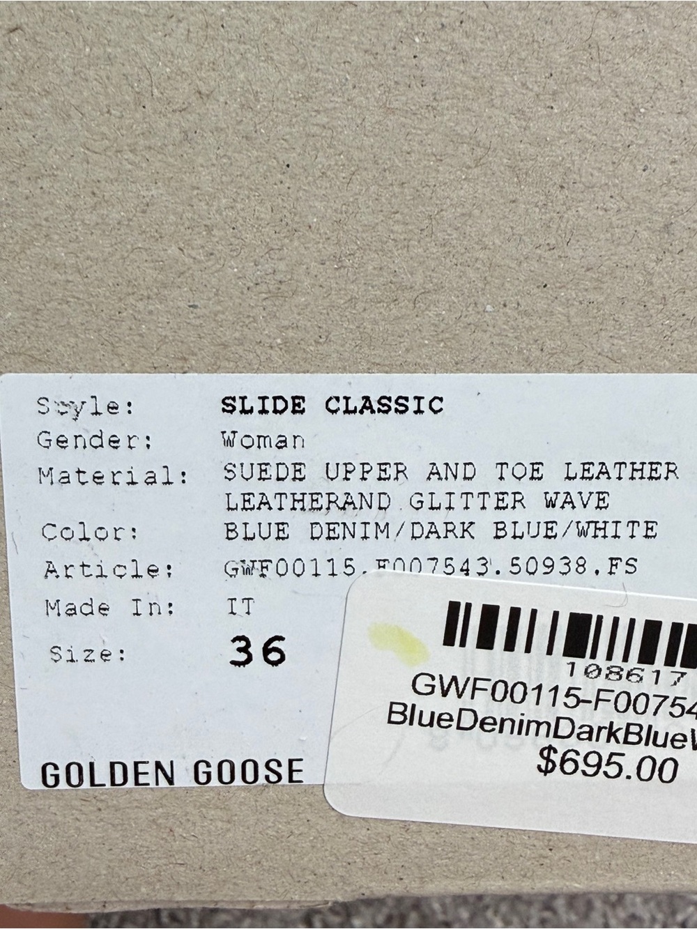 Golden Goose Slide Classic Denim Blue 36 - Picture 7 of 8